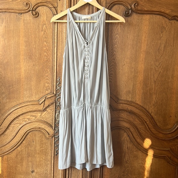 Ramy Brook Alexandra Sleeveless Dress in Light Blue/Silver - Picture 2 of 8